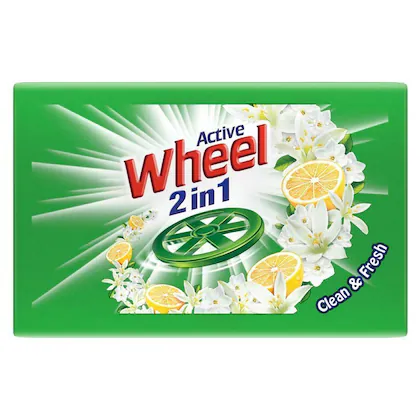active-wheel-2-in-1-clean-and-fresh-detergent-bar-60gms