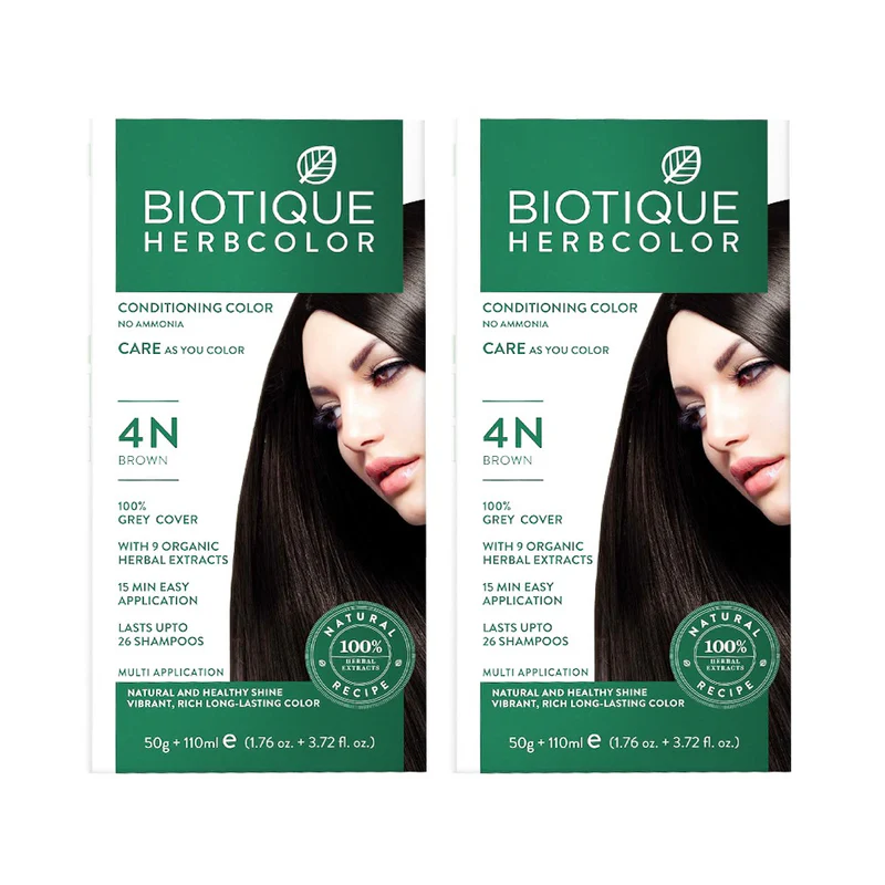 BIOTIQUE HERBCOLOR BROWN 50G+100ML biotique-herbcolor-brown-50g100ml
